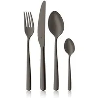 WMF Besteck-Set Boston in edler Optik, ergonomische Haptik, Messer mit Wellenschliff (24-tlg), 6 Personen, Cromargan® Edelstahl Rostfrei 18/10, optimale Schärfe, rostfrei, edel, hochwertiger Besteckkasten