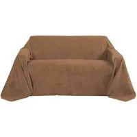 Beautissu Tagesdecke Tagesdecke 210x280 cm Überwurfdecken für Sofa Wildleder Braun, Wildleder-Optik Überwurf Bettabdeckung Tagesdecken & Sofaüberwurf