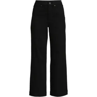 Farbige Culotte-Jeans High Waist, Damen,  Schwarz, Elasthan/Viskose/Baumwoll-Mischung, by Lands' End