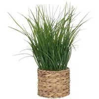 Kunstpflanze Künstliches Gras im Topf aus Wasserhyazinthe, H. 70 cm Zimmerpflanze, Atmosphera Créateur d'intérieur, Höhe 70 cm