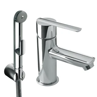 Tres Einhebel Waschtischmischer mit Dusche für WC. , 181113 181113