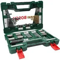 V-Line TiN-Bohrer- und Bit-Set, 91-teilig , Bohrer- & Bit-Satz grün