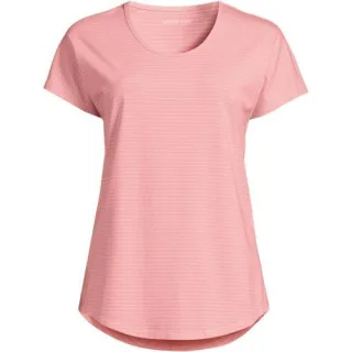 Shirt aus Baumwolle/Modal-Mix mit Ballett-Ausschnitt für Damen in Plus-Größe, Damen, size: plus, Weiß, Baumwolle Modal, by Lands' End
