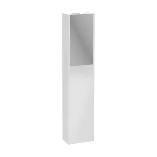 VitrA New Integra Square Hochschrank Compact mit 2 Türen inklusive Spiegel Weiß Hochglanz,80336 80336