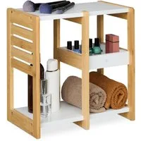 relaxdays Badregal Bambus 3 Ablage, 1-tlg.