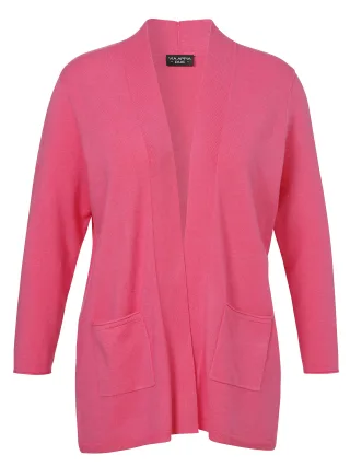 VIA APPIA DUE - Jacke Schalkragen 1/1 Arm Taschen pink melange - Gr. - 50