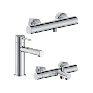 Herzbach SIRO Badarmaturen Set Waschtisch, Wanne, Dusche