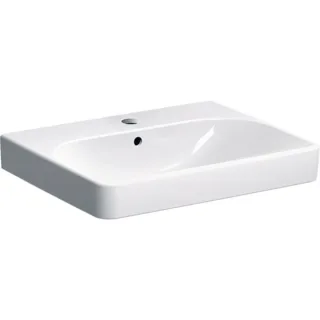 Geberit Smyle Square Waschtisch, 60x48cm mit Hahnloch, mit Überlauf, KeraTect, 500229018 500229018