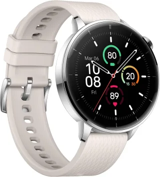 OnePlus Watch 3 [inkl. Kautschukarmband beige] 43mm Edelstahlgehäuse silber