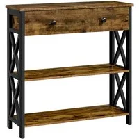 Yaheetech Konsolentisch, Flurtisch Eingangtisch Sideboard X-förmiger Rahmen Beistelltisch