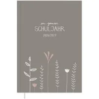 Eine der Guten Verlag Lehrerkalender Lehrerplaner 2026 2027 - A5, grau rosa, 1 Doppelseite / Woche, Schuljahr 26/27, 224 S. Softcover, klimaneutral