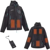 Arebos Outdoorjacke Akku Winterjacke Sportjacke Outdoor Jacke beheizbar Thermojacke Unisex (Stück, S)