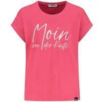 Eight2Nine T-Shirt Damen Baumwoll T-Shirt im Marine Look Kurzarmshirt mit maritimen Statement Prints