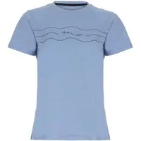 Leitfeuer T-Shirt 11224 Damen Kurzarm-Shirt Baumwolle mit Wellenmuster-Print und Rundhals
