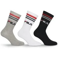 Fila Socken (3 Paar) breites Rippenbündchen, Logoschriftzug, Cotton-Mix