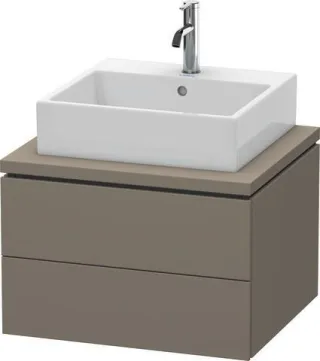 Duravit L-Cube Konsolenwaschtischunterbau wandhängend Flanell Grau Seidenmatt 620x547x400 mm - LC581 LC581509090