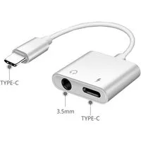 Bolwins B53 USB 3.1 Typ C Stecker zu 3,5mm +USB-C Audio Aufladen Kabel Adapter Audio-Kabel, USB 3.1 Typ C Stecker, 3,5mm, USB 3.1 Typ C (10 cm), Audio- & Ladefunktion 2-in-1 Adapter Plug & Play