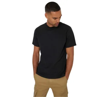 Threadbare - T-Shirt für Herren, Rundhalsausschnitt, Strukturiert, Regulär (Schwarz)