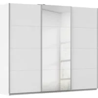 rauch Schwebetürenschrank Kleiderschrank Schrank Garderobe Wäscheschrank Ankleide KULMBACH (Breite 271 cm) in 2 Höhen erhältlich, mit Metallgriffleisten MADE IN GERMANY
