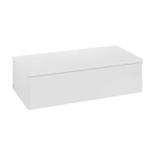 Villeroy und Boch Antao Waschtisch-Unterschrank L40000GF mit Beleuchtung, 1 Auszug, 1000 x 268 x 500 mm, Front ohne Struktur, Glossy White Lacquer / Glossy White Lacquer