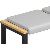 vidaXL Sitzauflage Bankkissen 4 stk. Strukturiertes Samt Hellgrau Tiefe 35 cm, (4 St)