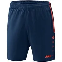 Jako Sporthose Short Competition 2.0 kurz dunkelblau/orange Jungen