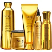 NEQI Haarpflege-Set Diamond Glass Hair Routine NEW, 5-tlg., Professionelle Glanzpflege für spiegelnden Haarglanz
