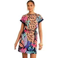 Love & Roses Minikleid Love & Roses Rundhals-T-Shirt-Minikleid, Regular (1-tlg)