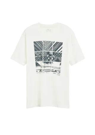 s.Oliver - T-Shirt creme - Gr. - XXL