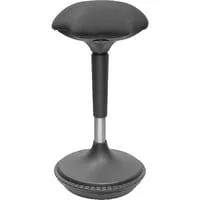 Ergonomischer Büro-Hocker / Stehhilfe DA-90422, Stuhl schwarz, höhenverstellbar, für mehr Dynamik beim Sitzen / Stehen