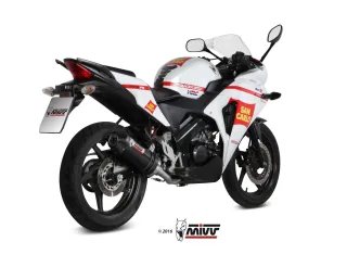 Sport Auspuff Komplettanlage MIVV Oval Full Carbon Honda CBR 125 R Bj. 2011-2016 Typ:JC50 EURO-3 /ABE