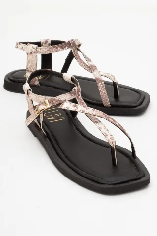 Morgana Leder Thong Sandale (Women)