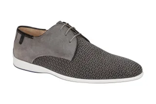 Floris van Bommel 18303/05 FvB 18303 Herrenschuhe Grau taupe Velour Echtleder...
