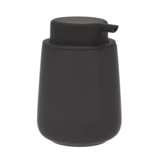 Seifenspender Nova One Porzellan 250ml 8x12cm | Zone Denmark Matt Soft-Touch black Seifendosierer Pumpseifenspender für Bad und Küche.