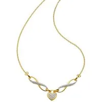 Firetti Collier Schmuck Geschenk Halsschmuck Halskette Ankerkette Infinity+Schleife, mit Diamant
