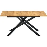 B&D home Esstisch LARS, Metallgestell schwarz oder weiß, ausziehbar 120-160cm, 4-6 Personen