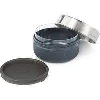 black+blum Lunchbox, Borosilikatglas, Edelstahl, (3-tlg), spülmaschinengeeignet, mit Edelstahldeckel und Silikonschutzaufleger