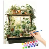CLTYQ Malen nach Zahlen Malen nach Zahlen für Erwachsene – DIY Ölgemälde-Set,40 x 50 cm, mit Handbemalung, inklusive 3 Pinseln und Acrylfarben,Geschenk