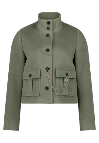 CARTOON - Jacke mit Stehkragen grün - Gr. - 44