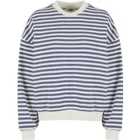 URBAN CLASSICS Sweater Urban Classics Damen Ladies Oversized Striped Crewneck