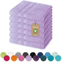 Lavea Seiftuch Bali Seiftücher, Waschlappen Frottee 30x30 cm, Weiches Bio-Baumwollfrottee (Set, 6-St), kleine Handtücher, Handtuch-Set, GOTS-zertifiziert, 500g/m²
