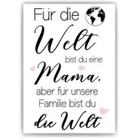 Tigerlino Poster Beste Mama der Welt Muttertag Geburtstag Geschenk Mama Spruch, DIN A4