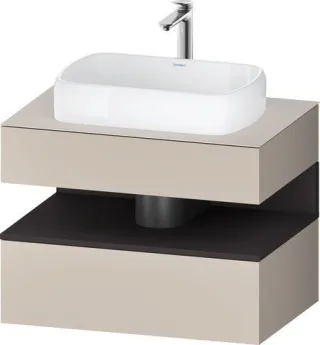 Duravit Qatego Konsolenwaschtischunterbau wandhängend Taupe Matt 800x550x600 mm - QA4730080910000 QA4730080910000