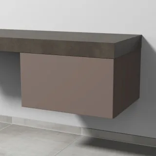 Sanipa Anbau-/Solitärschrank mit Auszug 2morrow (P3233) 340x600x520 Taupe-Matt, P32331T P32331T