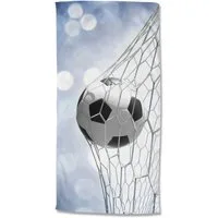 good morning Strandtuch Tijmen, Velours (Packung, 1-St), Kinder Strandtuch, Mikrofaser, Velours, saugfähig, weich, Fußball