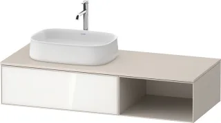 Duravit Zencha Konsolenwaschtischunterbau wandhängend Weiß & Taupe n/a & Supermatt 1300x550x281 mm - ZE4818064830000