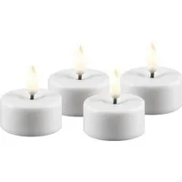 Deluxe Homeart LED-Kerze LED Teelichter Teelicht 4 Stück weiß von Deluxe / Unique Homeart Candl