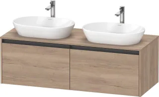 Duravit Ketho2 Konsolen-Waschtischunterbau wandhängend 1400x550x459 Az 2 Ei K24888B55550000