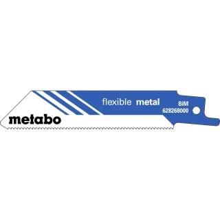 Metabo Säbelsägeblätter flexible metal 100 x 0,9 mm, BiM, 1,41 mm / 18 TPI - 5 Stück - 628268000