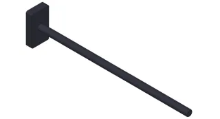 Giese Handtuchhalter starr schwarz matt, 21051-14 21051-14
